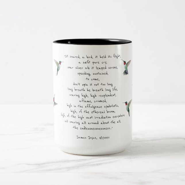 James Joyce Quote Two-Tone Coffee Mug (Center)