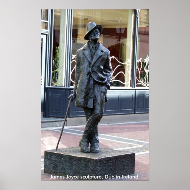 James Joyce Statue, Dublin Ireland Poster (Front)