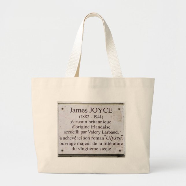 James Joyce Ulysses Parisian Plaque Tote Bag (Front)