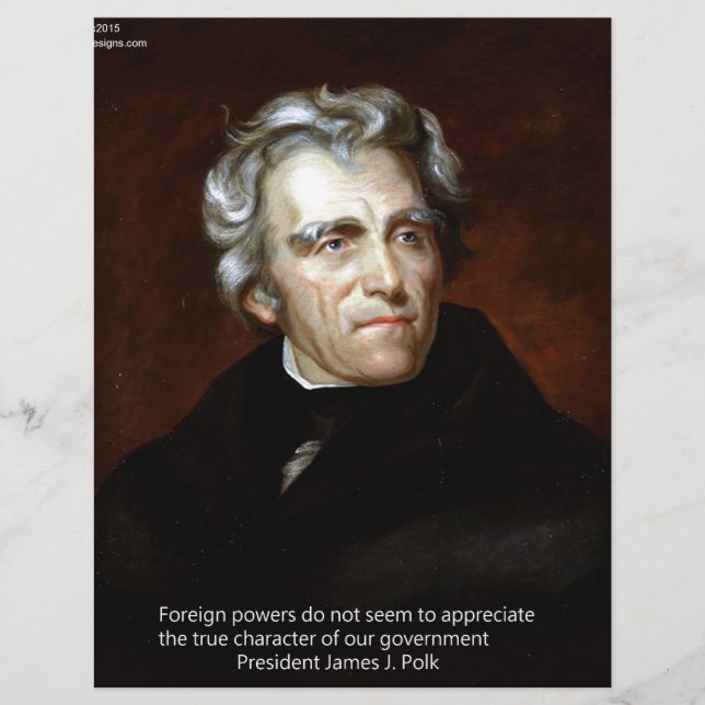 James K Polk And Quote (Front)