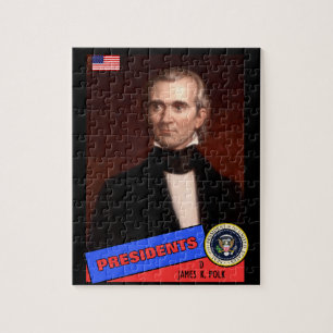 James K. Polk Baseball Card Jigsaw Puzzle