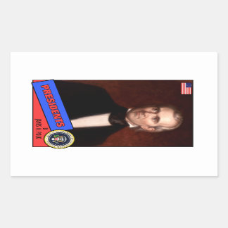 James K. Polk Baseball Card Rectangular Sticker