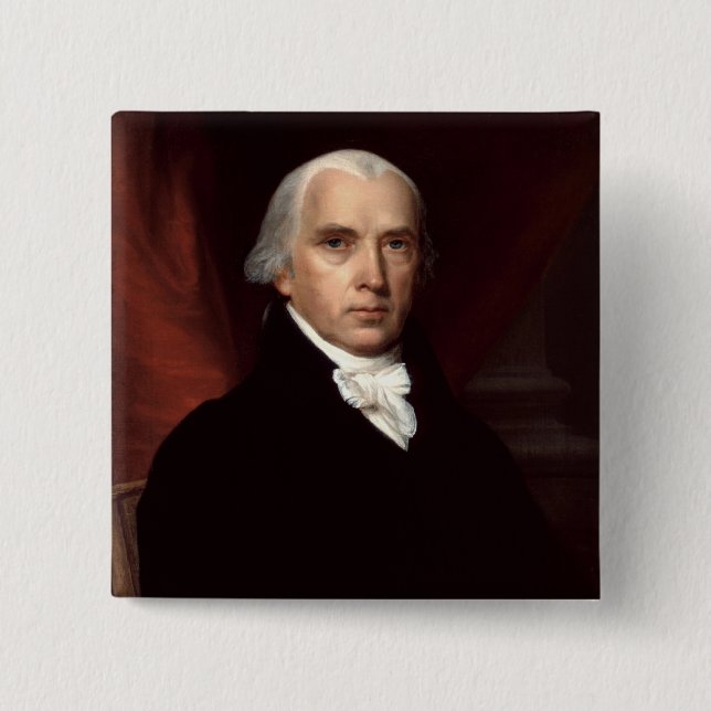James Madison 15 Cm Square Badge (Front)