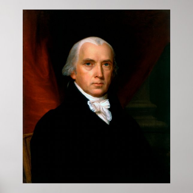 James Madison 4th President White House Portrait Poster (Front)