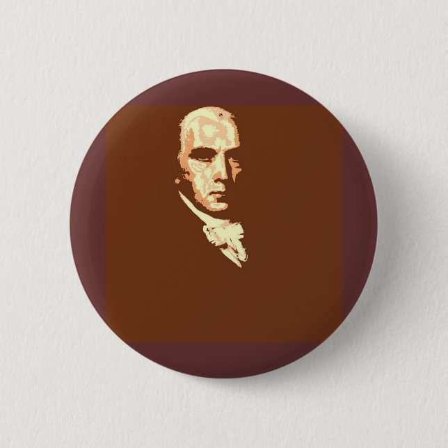 James Madison 6 Cm Round Badge (Front)