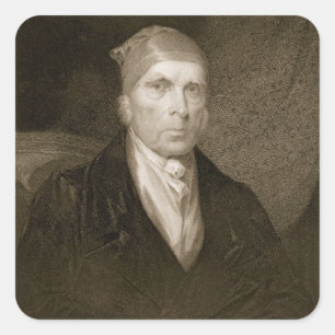 James Madison aged 82, engraved by Thomas B. Welch Square Sticker