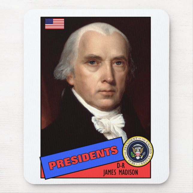 James Madison Baseball Card Mouse Pad (Front)