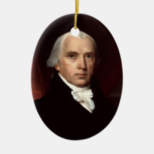 James Madison Ceramic Ornament