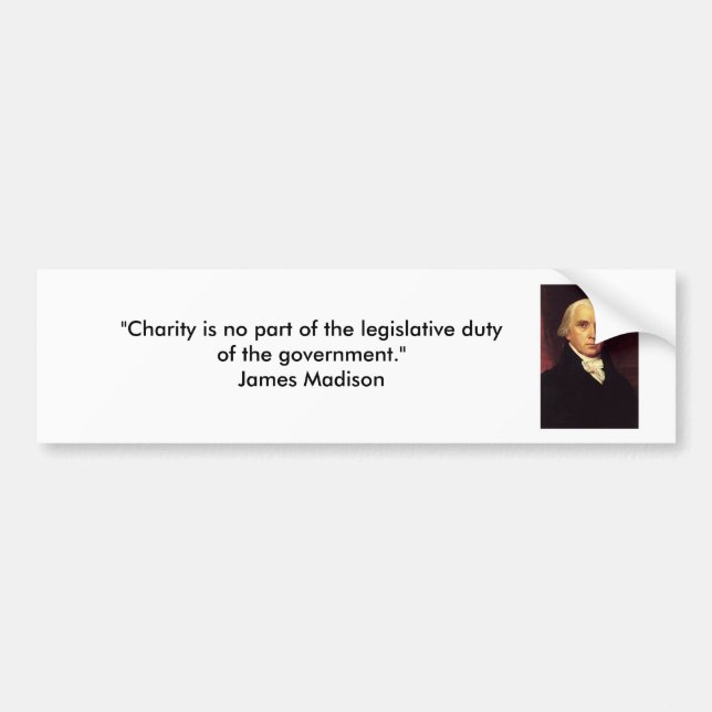 James Madison - Charity Bumper Sticker (Front)