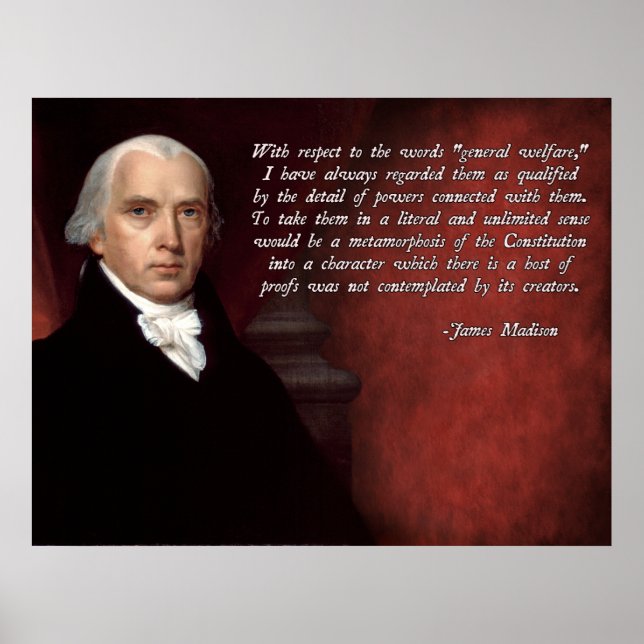 James Madison Constitution Poster (Front)