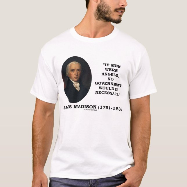 James Madison Men Angels No Government Necessary T-Shirt (Front)