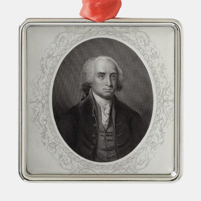 James Madison Metal Ornament (Front)