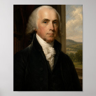 James Madison Oil Portrait   4th President Poster