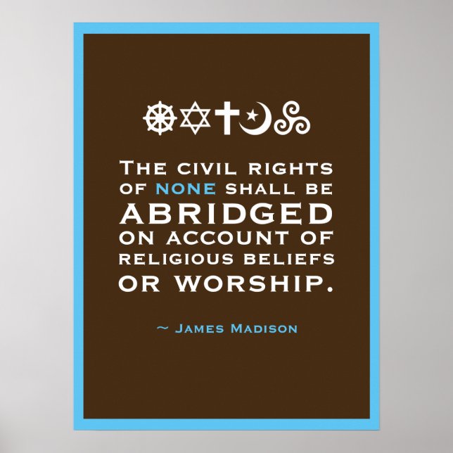 James Madison Quote Poster (Front)