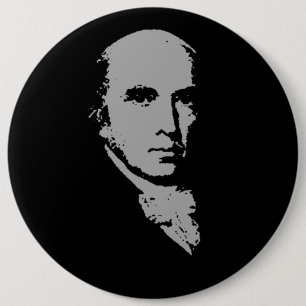 james madison silhouette 6 cm round badge