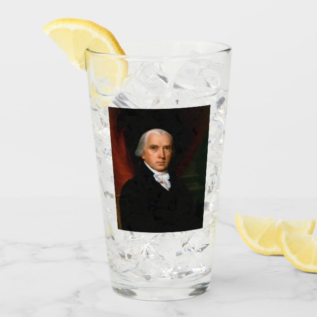 James Madison the 4th President: Colonial America Glass (Front Ice)