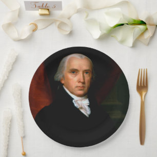 James Madison the 4th President: Colonial America Paper Plate