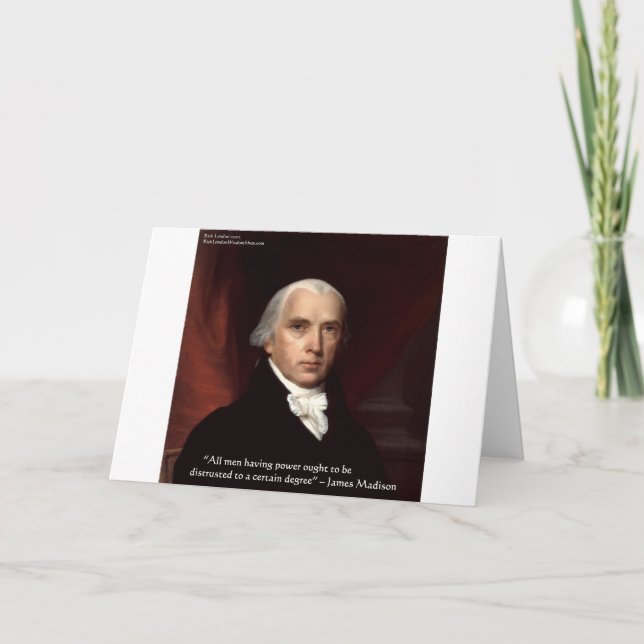 James Madison "War & Freedom" Wisdom Quote Gifts Card (Front)