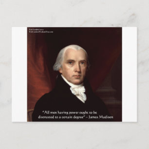 James Madison "War & Freedom" Wisdom Quote Gifts Postcard
