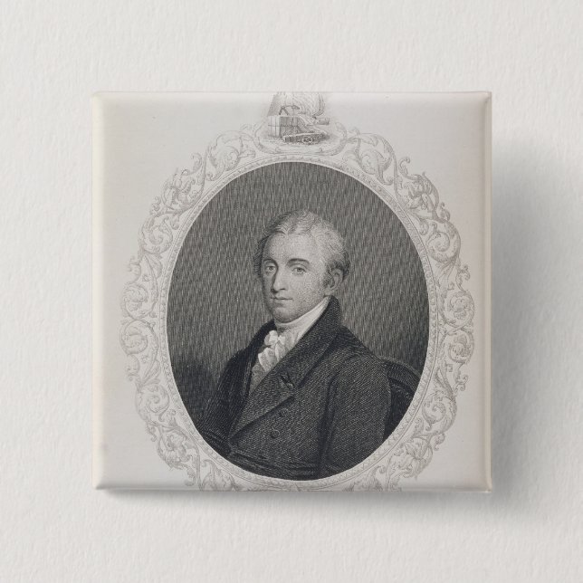 James Monroe 15 Cm Square Badge (Front)