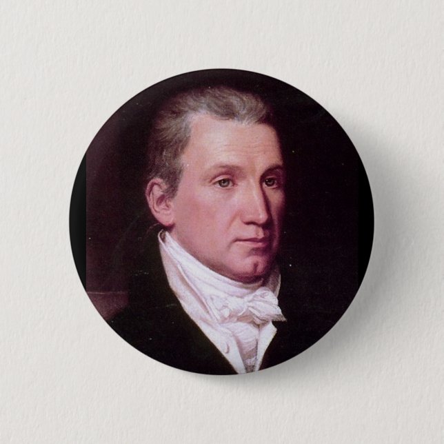 James Monroe 6 Cm Round Badge (Front)