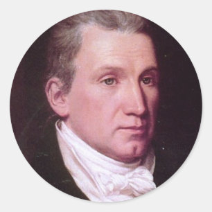 James Monroe Classic Round Sticker