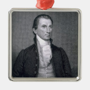 James Monroe, engraved by Asher Brown Durand (1796 Metal Ornament