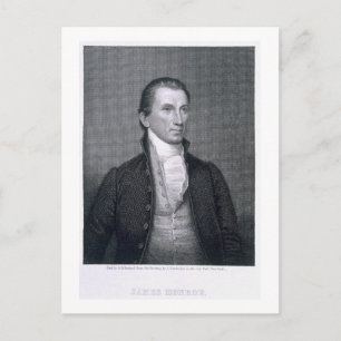James Monroe, engraved by Asher Brown Durand (1796 Postcard