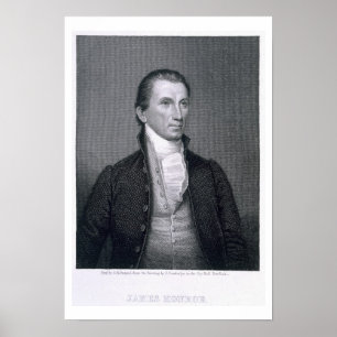 James Monroe, engraved by Asher Brown Durand (1796 Poster