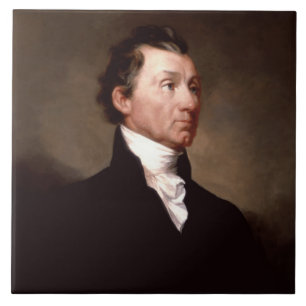 James Monroe Portrait, Early American President Ceramic Tile