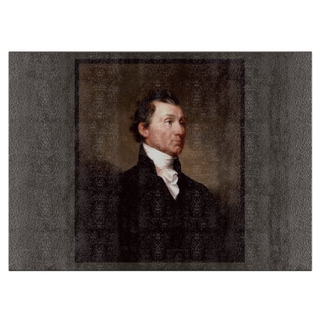 James Monroe Portrait, Early American President Cutting Board (Front)