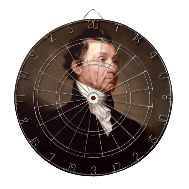 James Monroe Portrait, Early American President Dartboard (Front)