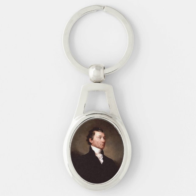 James Monroe Portrait, Early American President Key Ring (Front)