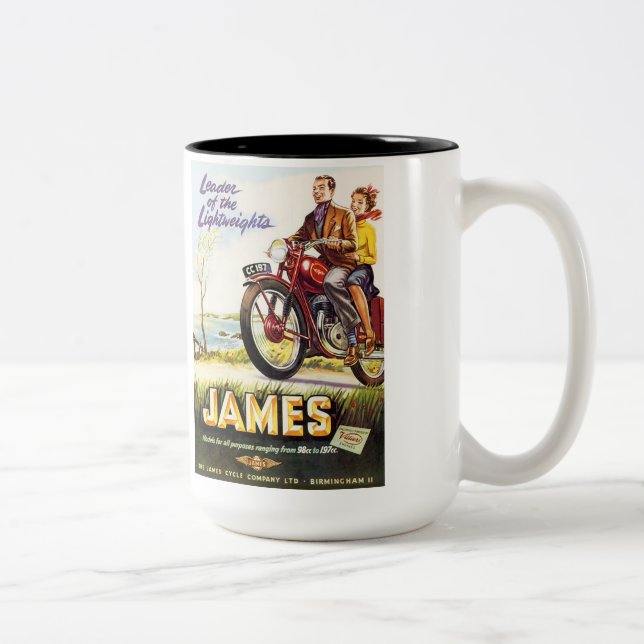 James Motorcycles Two-Tone Coffee Mug (Right)
