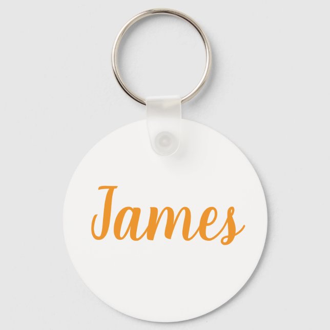 James name Metal ring keychain (Front)