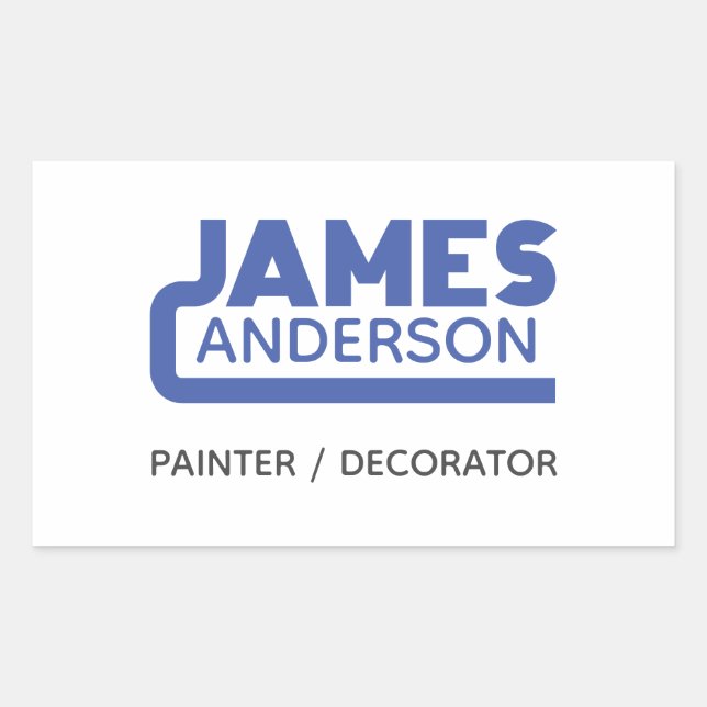 James Rectangular Sticker (Front)