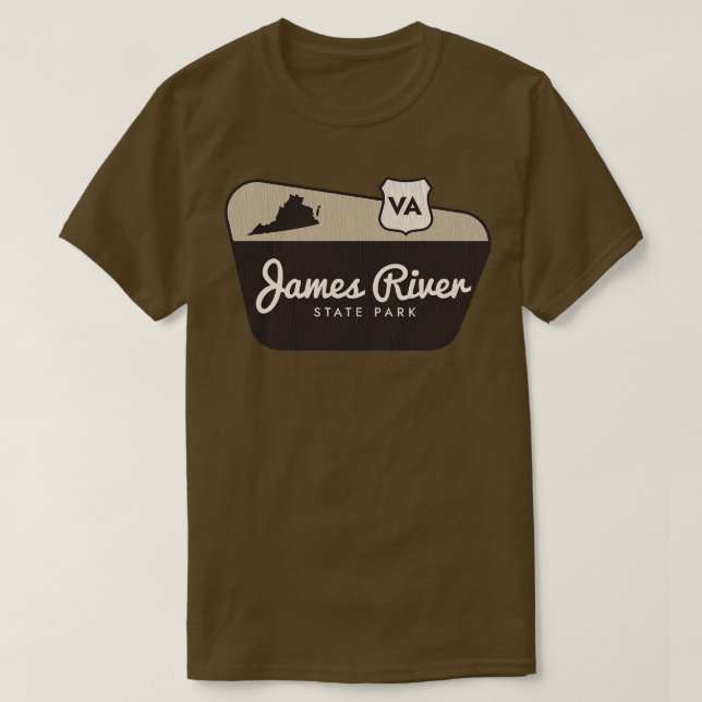 James River State Park Virginia Welcome Sign T-Shirt (Design Front)