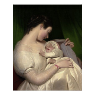 James Sant's Wife Elizabeth With Daughter Mary Poster