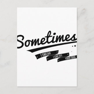 James - Sometimes Lyrics Retro Inspired Postcard