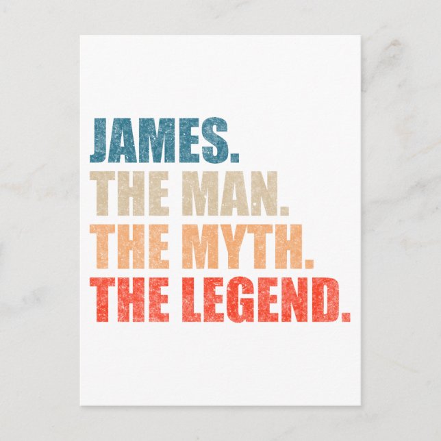 James The Man The Myth The Legend Postcard (Front)