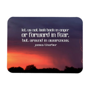 James Thurber Inspirational Quote "Awareness" Flex Magnet