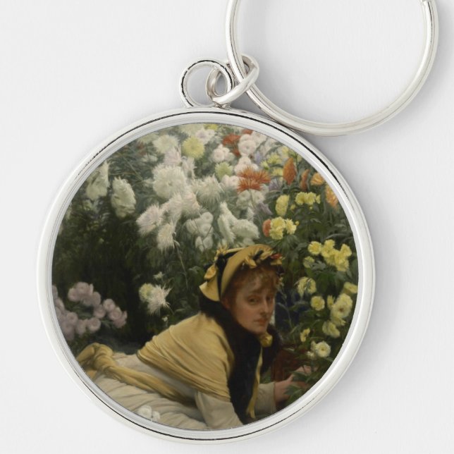 James Tissot Chrysanthemums Key Ring (Front)