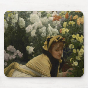 James Tissot Chrysanthemums Mouse Pad