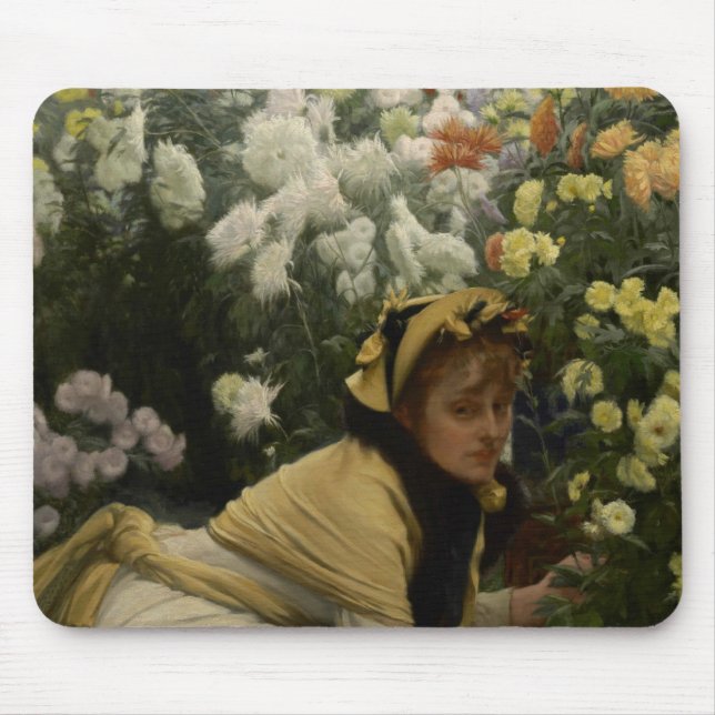 James Tissot Chrysanthemums Mouse Pad (Front)