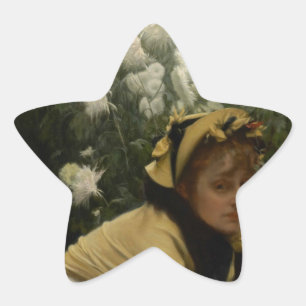 James Tissot Chrysanthemums Star Sticker