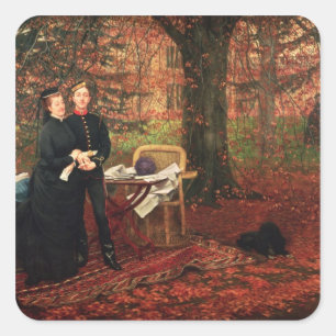 James Tissot Empress Eugenie & Eugene-Louis Napo Square Sticker