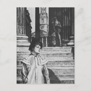 James Tissot: Portico of National Gallery London Postcard