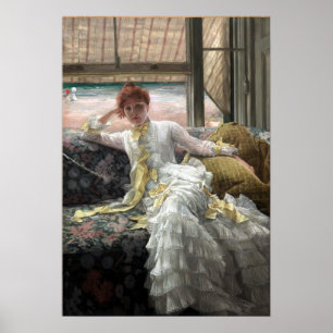James Tissot Seaside (July Specimen of a Portrait) Poster