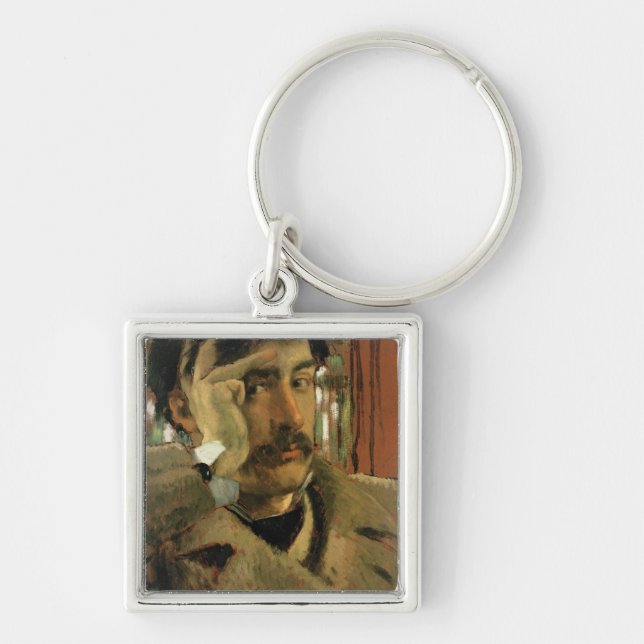 James Tissot | Self portrait, c.1865 Key Ring (Front)