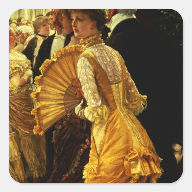 James Tissot | The Ball, c.1878 Square Sticker (Front)